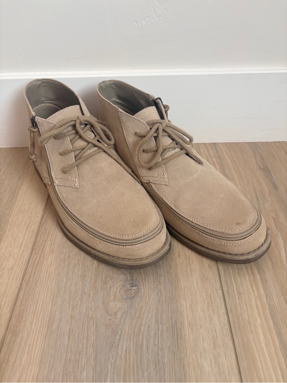 Billy Footwear Men's Chukka Boots Tan Suede Zip Around Accessibility Size 11